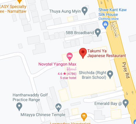 takumi-ya japanese restaurant map